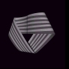 Striped Moebius Strip to Cross Cap with Disk Removed